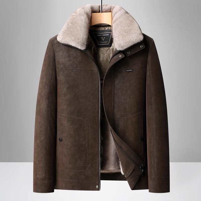 TUCANO Men's Autumn/Winter Fleece-Lined Leather Jacket