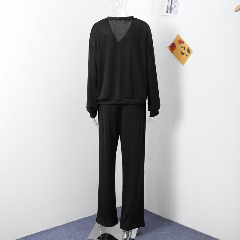 2025 Spring and Autumn New Fashion Single-breasted Casual Suit Cardigan Top Lace-up Pants Two-piece Women's Clothing