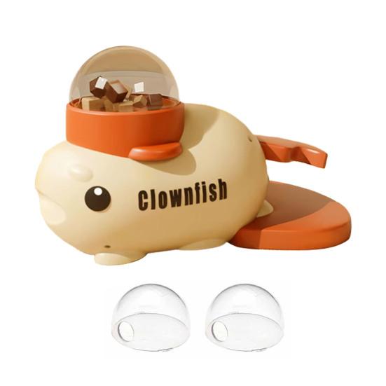 Dog Interactive Treat Dispenser Toy 2-in-1 Food Puzzle Slow Feeder Whale/Clownfish Shape Pet Enrichment Toy for Small Medium Dogs Cats IQ Training