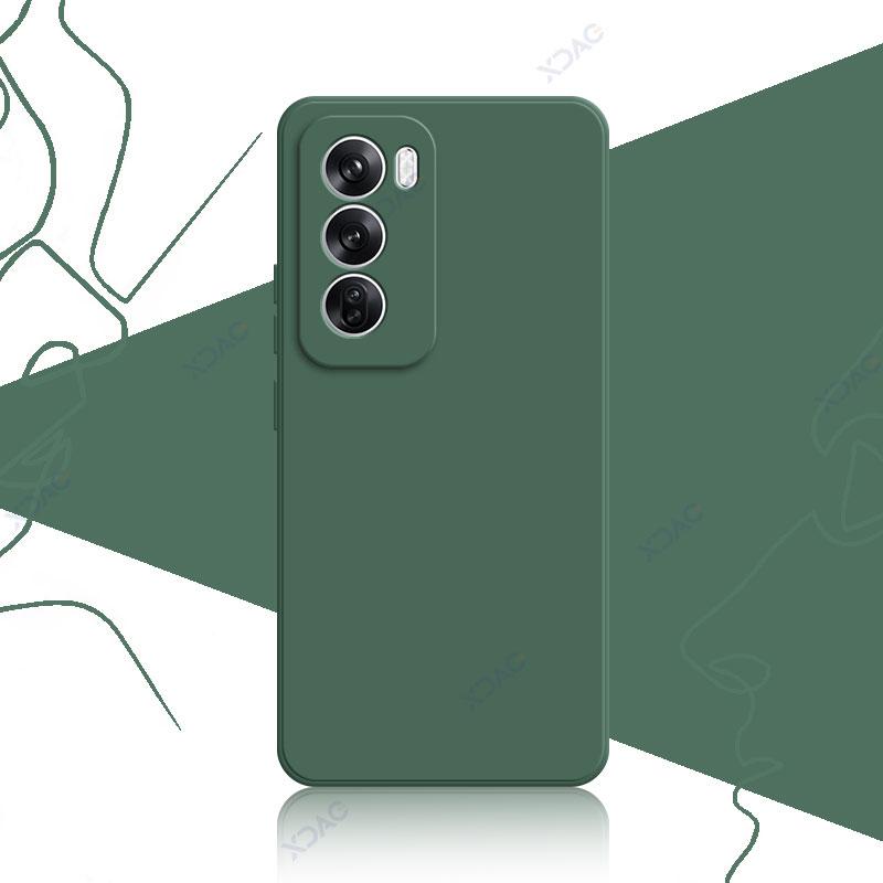 Чехол для мобильного телефона OPPO Reno 12 Pro Reno12Pro OPPOReno Reno12 12Pro 5G Мягкий роскошный квадратный жидкий силиконовый чехол на заднюю панель