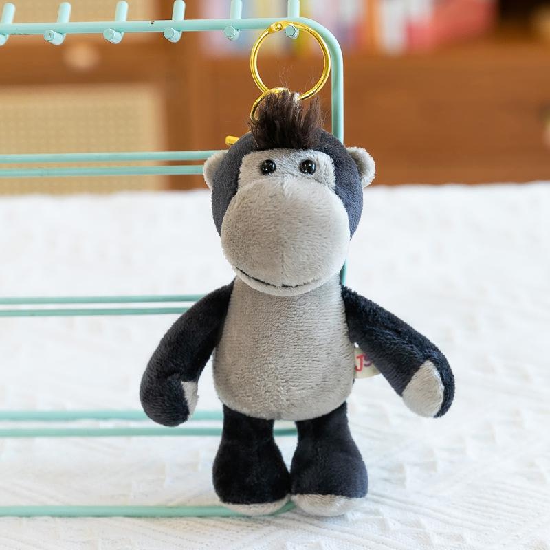 Мультяшный брелок с животным из джунглей, подвеска в виде лесного льва и тигра, плюшевая игрушка для сумки, бутиковая подвеска-украшение