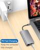 Jaya 8-in-1 USB-C Hub Docking Station SD/TF/RJ45/Ethernet 4K USB3.0 PD Charging Ports MacBook/Pro/Air Laptops Aluminum Stock