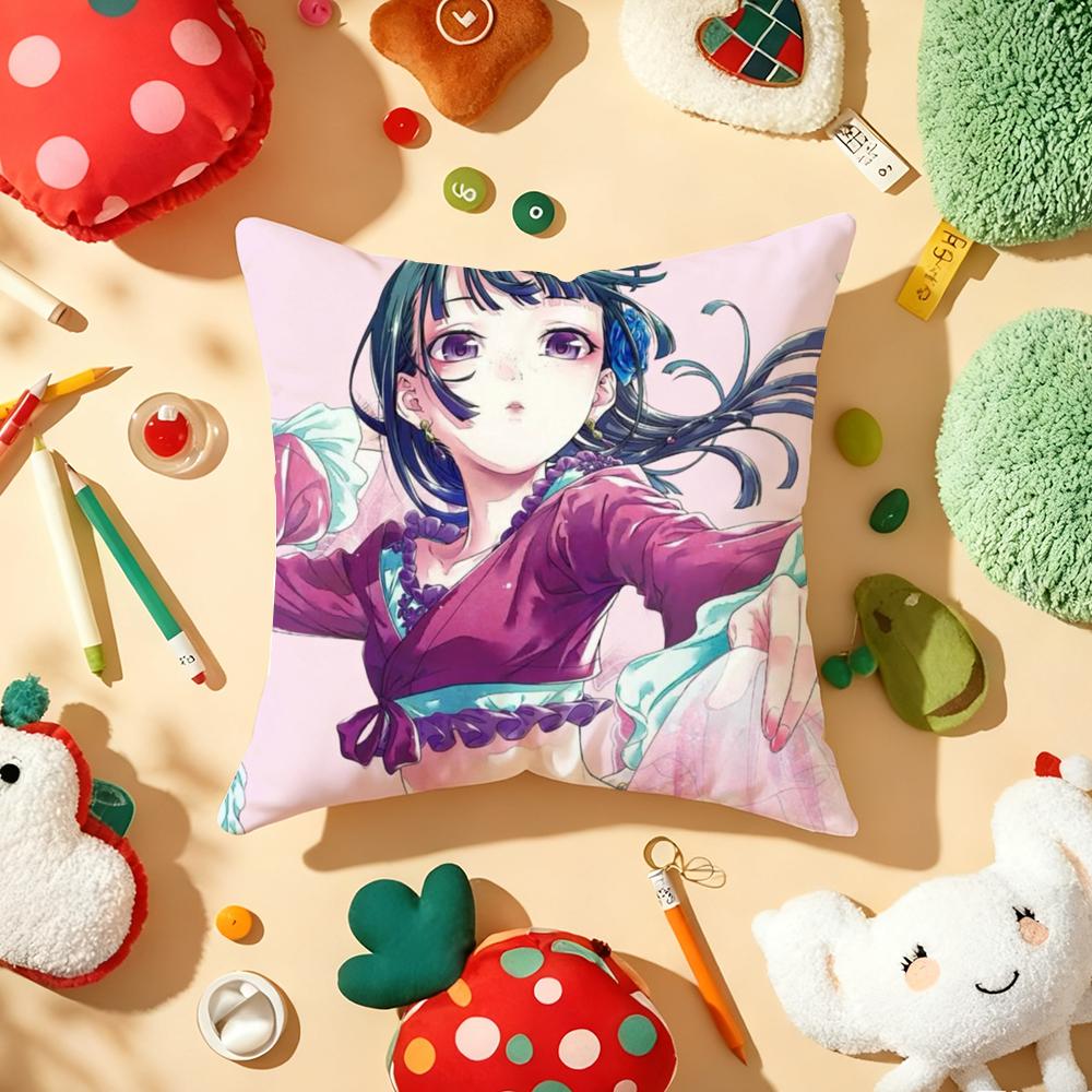 The AApothecary Diaries Maomao Cushion Cover Plush Fabric Soft DoubleSided Printed Sofa Warm Winter Home Gift Pillow Cover