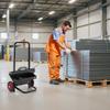 Banding Strapping Cart, Fit for Steel Strapping Coils with 600 mm Core Outer Size, Heavy Duty Strapping Dispenser with Rubber Wheels, Suitable for