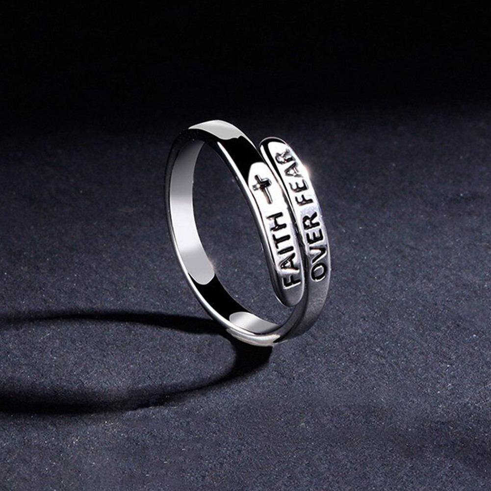 Ретро Вера Мужчины И Женщины Модная Личность Линия Палец Открытое Письмо Старый Ф D4X0