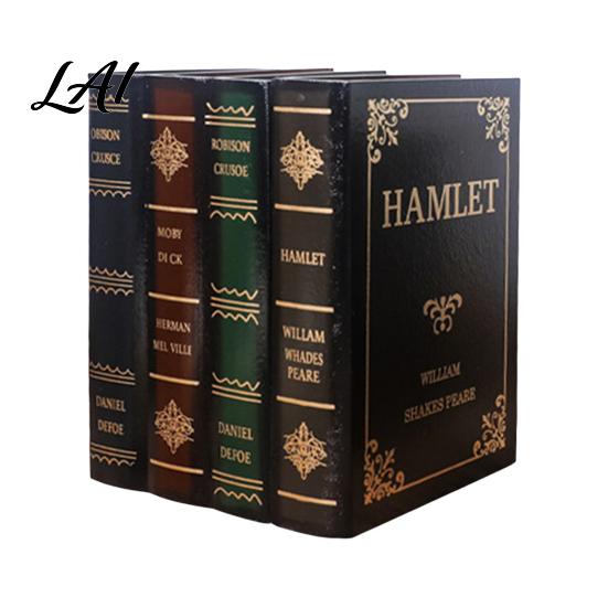 Retro Book Ornament Fake Decoration Ornaments Flip-Top Hollow Storage Design Vintage Decorative Bookshelf Accessory Style Box for Coffee