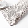 English Newspaper Plaid Porcelain Placemat: Blue & White, Heat-Resistant, Thickened Cotton & Linen