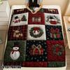 Extra Large Christmas Plaid Flannel Blanket Soft Bedspread/Throw Red Green White Black Navy For Bed Sofa Machine Washable