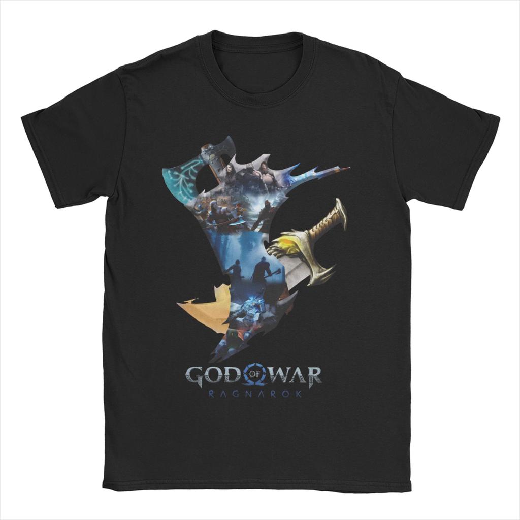 Unisex Womens Gaming Kratos God of War T Shirt Cotton Clothes Crazy Short Sleeve Round Collar Tee Shirt 4XL 5XL 6XL TShirt