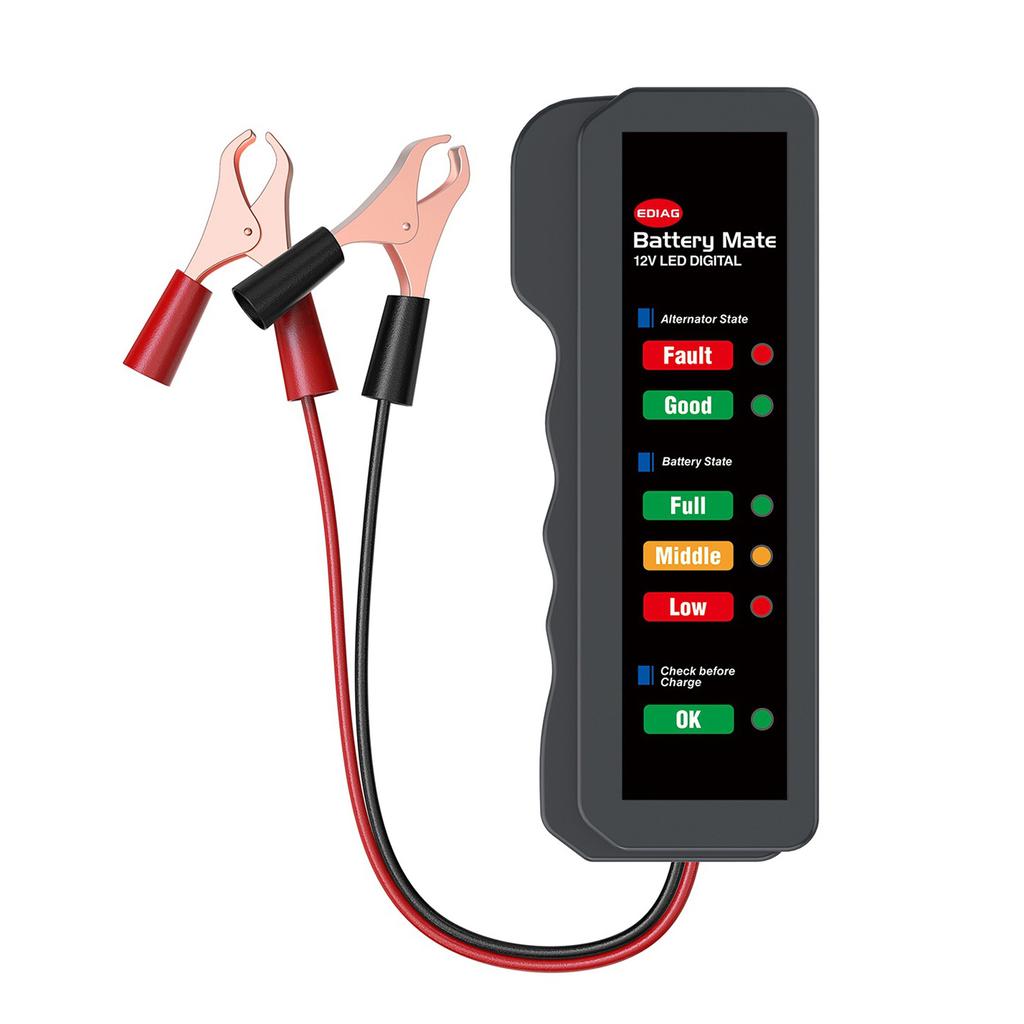 LED Lights Display12 V Vehicle Motorcycle Battery Tester Auto Car Battery Test Reverse Protect