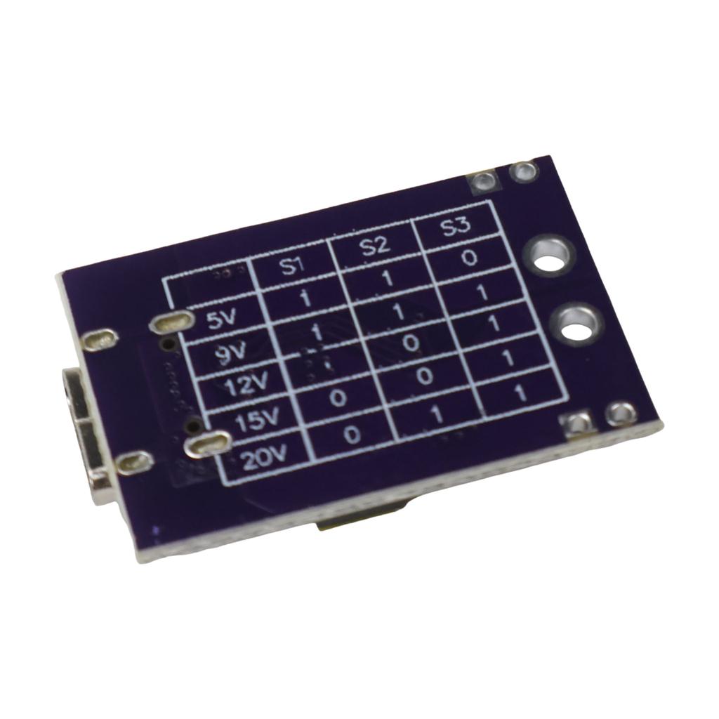 CH224K PD/QC/AFC Модуль-триггер типа C для быстрой зарядки с DIP-переключателем, фиксированный выход 5 В 9 В 12 В 15 В 20 В, USB-PD, для DIY ноутбуков
