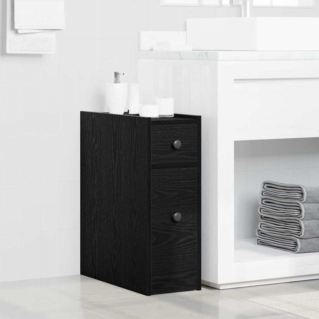 Bathroom Furniture Set Black Oak Effect 80 x 18 x 60 cm