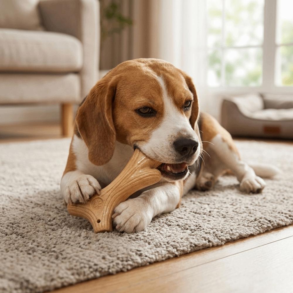 Multiple Sizes Deer Antler Chew Toy Wooden Dog Bite Tough Toy Teeth Grinding