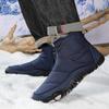 Модные мужские зимние водонепроницаемые плюшевые сноубутсы Мужские новые теплые ботинки на толстой подошве Уличные теплые плюшевые хлопковые нескользящие ботинки Большой размер 47