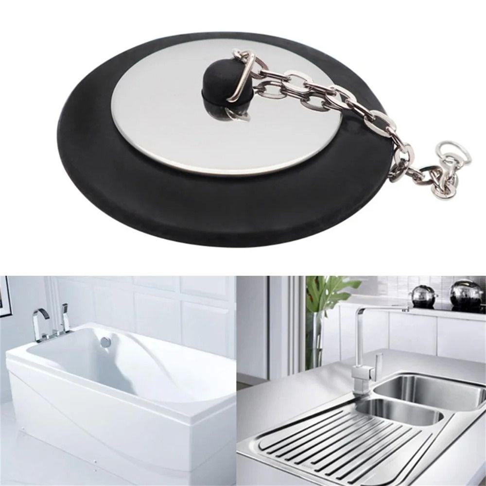 1Pcs Universal Bath Tub Drain With Chain Bathtub Plug New Tub Stopper  Bathtub Accessories