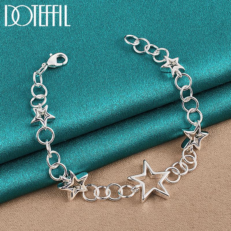 Браслет со звездой, серебряные романтические украшения