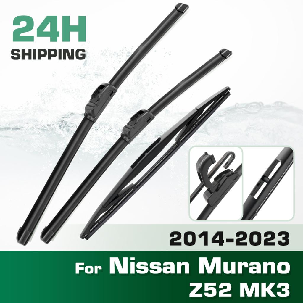 For Nissan Murano Z52 MK3 2014-2023 2015 2016 Wiper Front & Rear Wiper Blades Windshield Windscreen Window Brushes 26"+18"+12