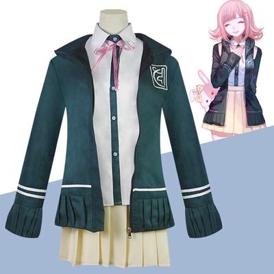 Косплей-униформа Нанами Чиаки из Danganronpa 2 - Зеленая школьная форма для женщин