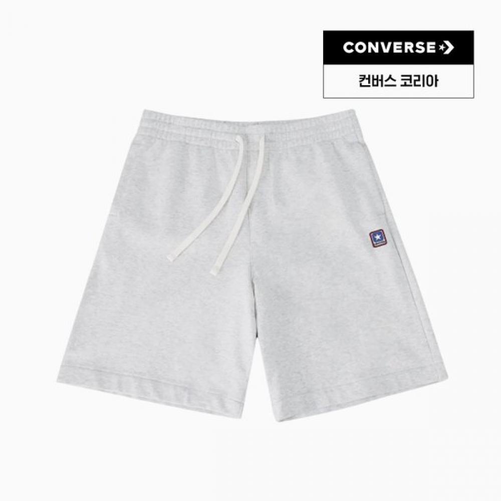 Converse Box Logo French Terry Shorts Light Retro Gray Mcj788 Ggn