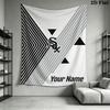 Name Custom Chicago White Sox Wall Tapestry Aesthetic Wall Hanging Printed Fabric Blanket Decorative Tapestries for Bedroom Living Room Home Decor