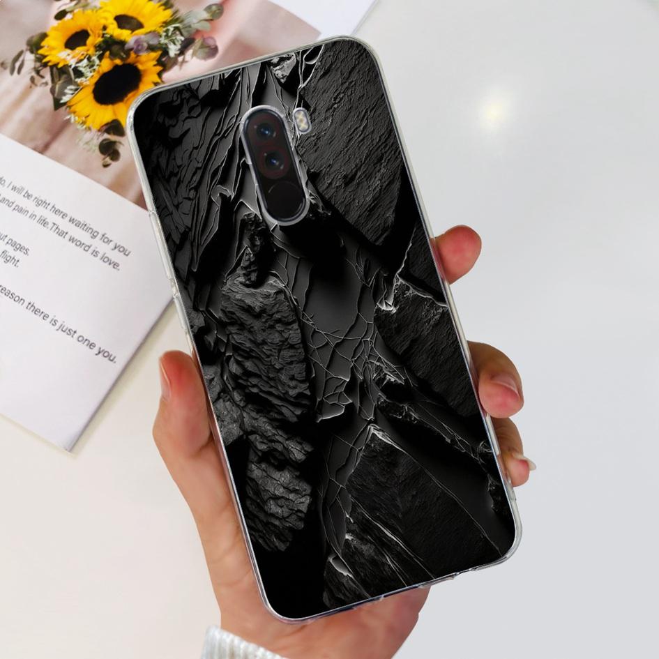 6,81" Чехол для Xiaomi Mi Pocophone F1 Силиконовая задняя крышка Модный ТПУ чехол для телефона Для Xiaomi Poco F1 Чехлы PocofoneF1 Мягкий бампер