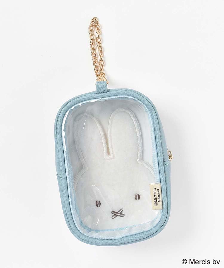 Квадратная сумочка с аппликацией Miffy Boa и цепочкой для шитья (синий)