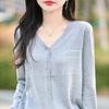 Женский легкий кардиган из 50% шерсти и 50% шелка Mulberry — универсальный трикотаж на все 4 сезона для комфорта и стиля в любое время года