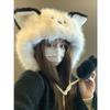 Plush and Cute Cat Ears Hat Women's Thickened Face Revealing Small Ear Hat Warm Lei Feng Hat