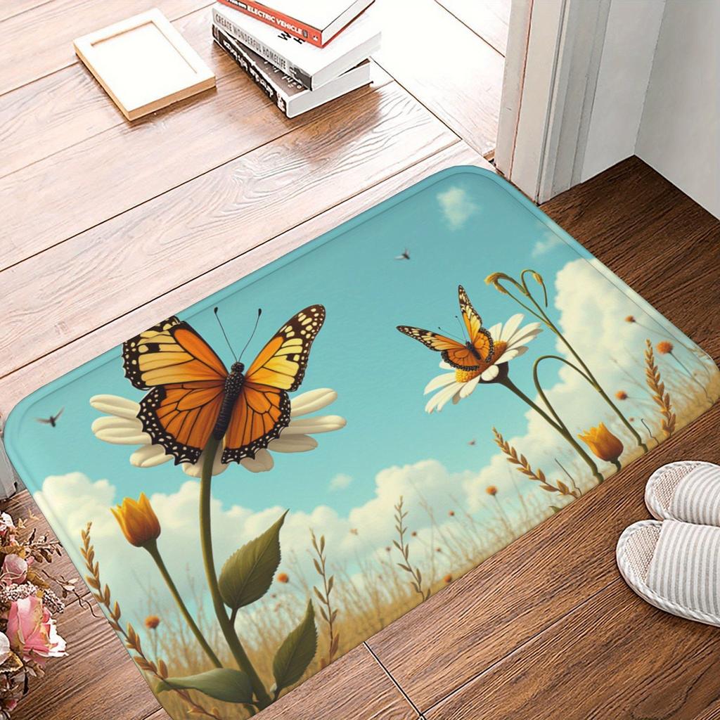 1 шт. Коврик для кухни с сафари-алфавитом, Нескользящий коврик для двери, Поп-дизайн, Коврик для ванной, Коврик для ванной, Ковер для дома, Раковина, Прачечная, Декорери