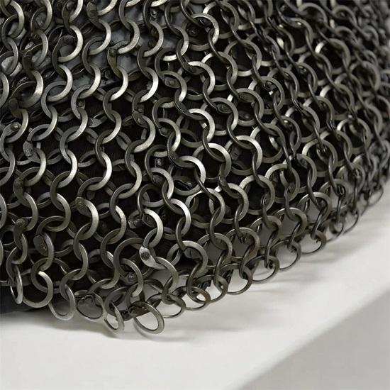 Средневековый шлем крестоносца, большой шлем Сполето, бацинет с кольчужным авентайлом, ручная работа