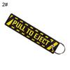 Letters Print Embroidery Keychain Key Ring Holder Car Bag Pendant Decor