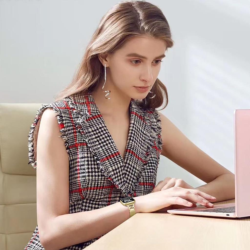 Ремешок для Apple Watch Series 10 9 8 7 SE 6 5 4 3 2 1 42мм 41мм 40мм 38мм Миланская петля Магнитная застежка Металлический ремешок из нержавеющей стали