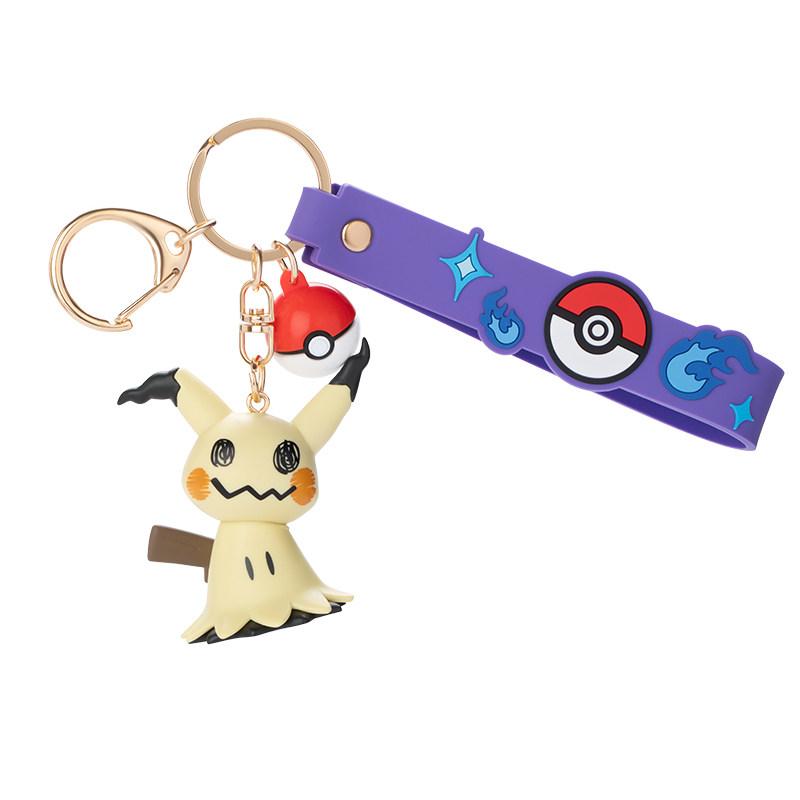 Funism Authentic PokMon Keychain Pikachu Gengar Couple School Bag Charm Licensed Bag Cute Pendant Birthday Gift In Stock