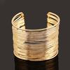 Fantastic Multilayer Metal Wires Strings Open Bangle Wide Cuff Bracelet