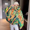 Winter Printed Cotton Jacket Women's Short Hooded Bread Jacket Thicken Fashionable All-match