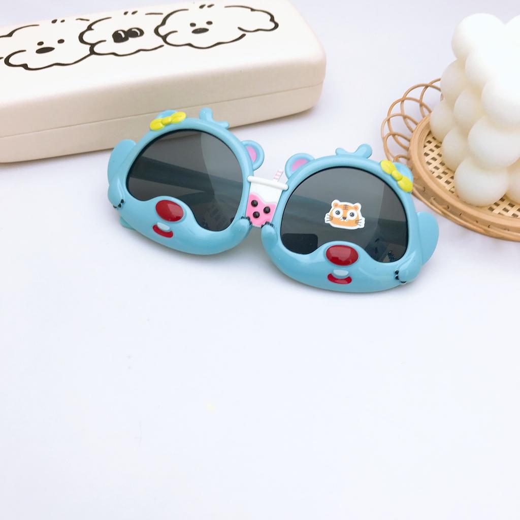 Мягкие силиконовые детские солнцезащитные очки с изображением медведя из мультфильма Детские поляризованные солнцезащитные очки Защита от солнца Защита глаз Очки для девочек