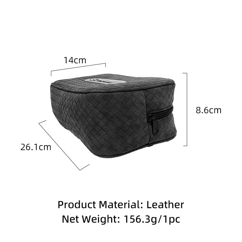 Car In-vehicle Larger size Leather Checkered Tissue Storage Box For VW Golf Polo Passat b6 Jetta Scirocco Sagitar Touareg TouranJD7