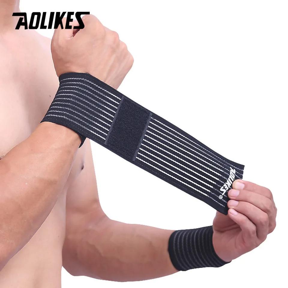 AOLIKES 1 шт. 40-180 см эластичный бинт компрессионный наколенник спортивный ремешок защита колена ленты голеностоп нога локоть запястье икроножная повязка