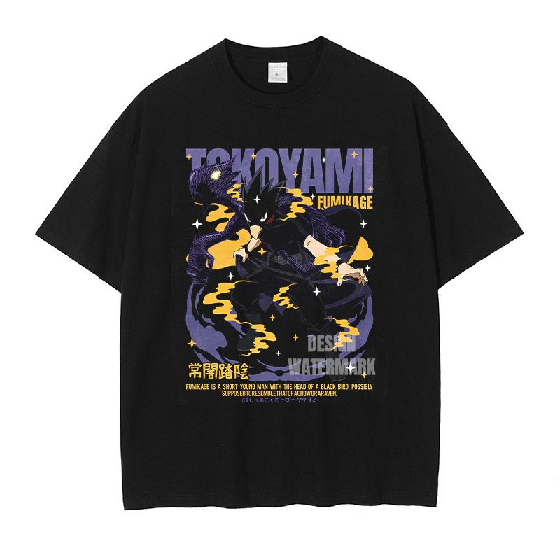 My Hero Academia Anime Tshirt OCHACO URARAKA Graphic T Shirt Vintage Washed Oversized Tshirts Women Men Short Sleeve Tees