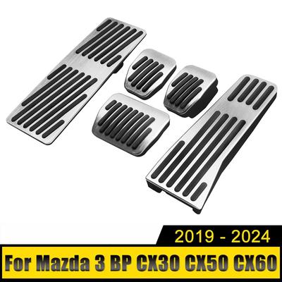 Для Mazda 3 BP CX30 CX50 CX60 MX30 MX-30 2019 2020 2021 2022 2023 2024 Автомобильный упор для ноги акселератора педаль тормоза чехол аксессуары