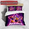 3pcs Duvet Cover Set (1*Duvet Cover + 2*Pillowcase, Without Core), Custom Name KPop Demon Hunters Pattern Bedding Set, Home Bedroom Decor Gift