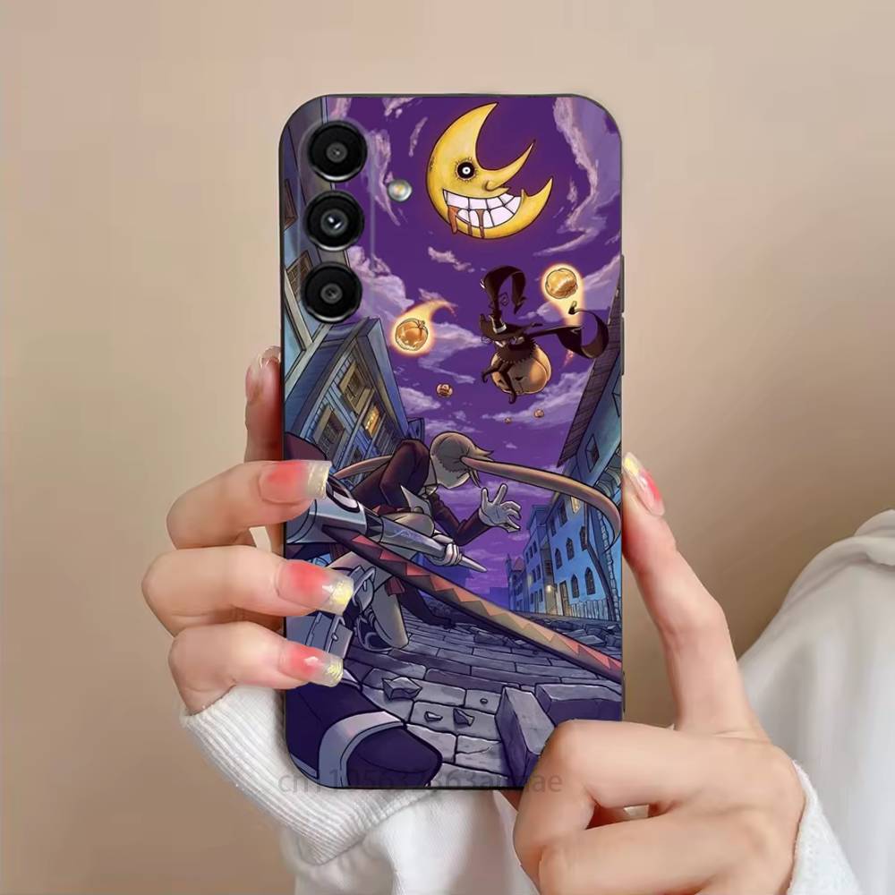 Чехол для телефона S-Soul Eater Аниме для Samsung S25,24,21,22,23,S30,Ultra,S20,Plus,Fe,Lite,Note,S10,S9, Черный Мягкий