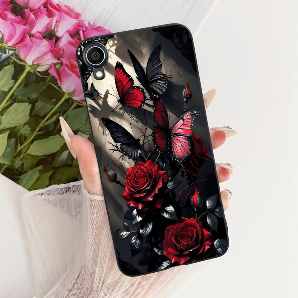 Black Cover For Asus ZenFone Live L2 Case ZA550KL Cute Cat Fashion Butterfly Funny 2D Painted Casing For Asus ZenFone L2 Live