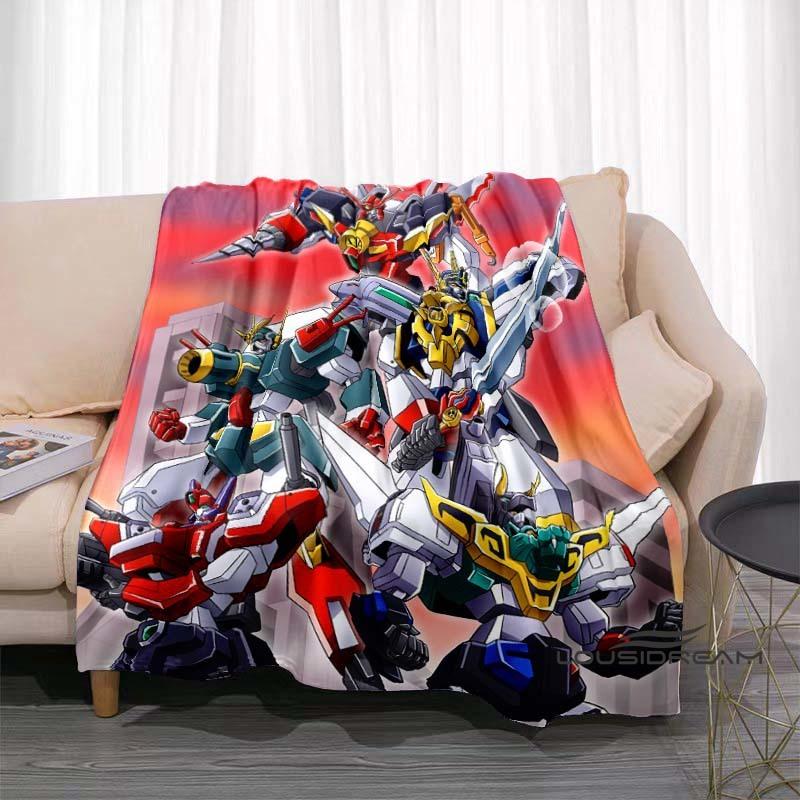 The Mobile Suit Gundam Cartoon Blanket Is Warm and Soft, Suitable for All Seasons, and Perfect for Home, Travel, and Picnics.
