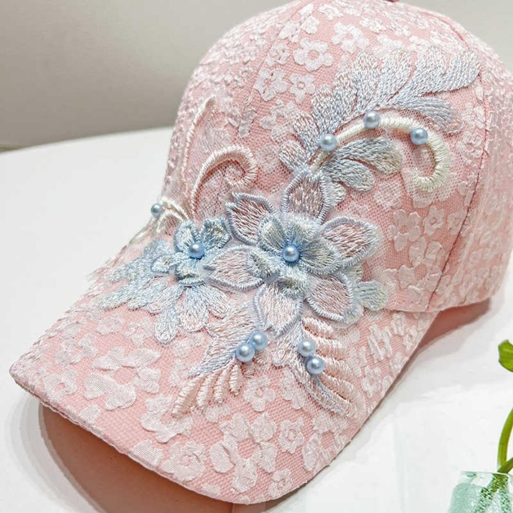 Mesh Baseball Cap Lace Sunscreen Hat New Duck Tongue Hat Spring and Summer