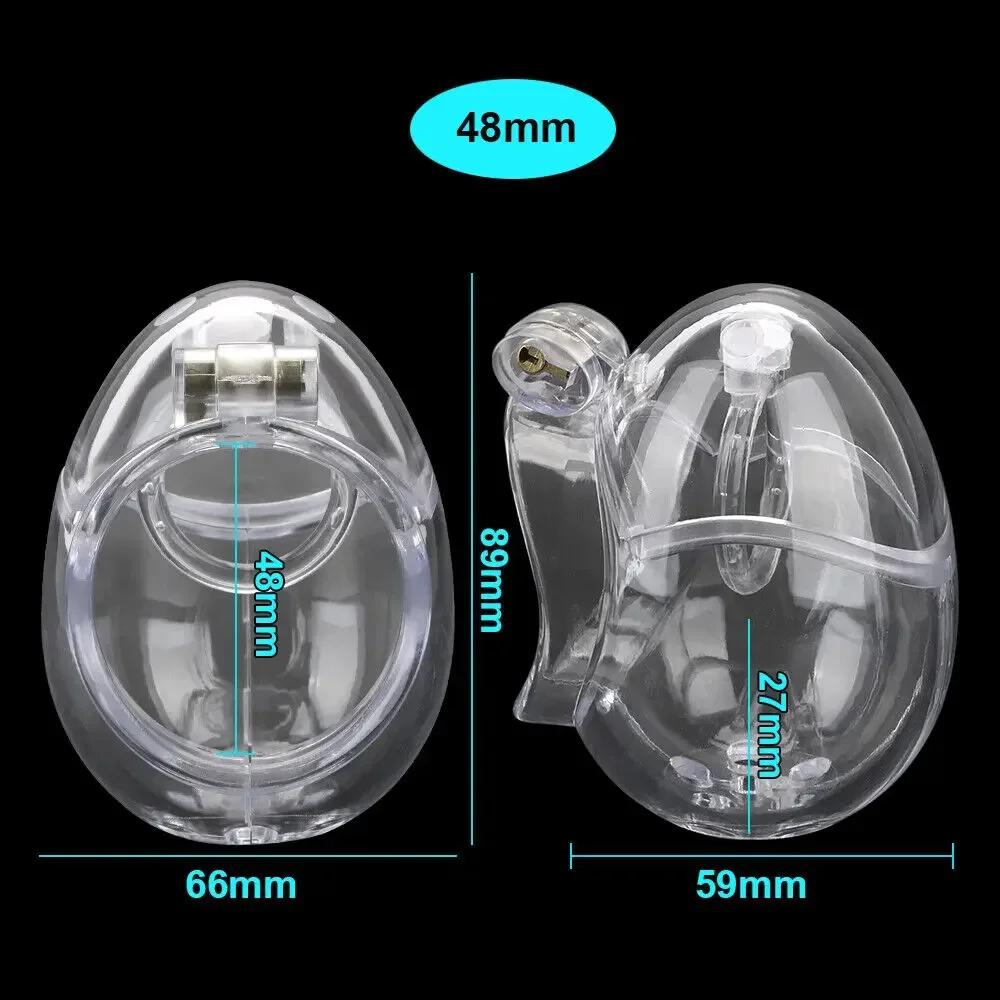 Detachable Bondage Egg Type Male Chastity Cage With Barbed Ring Scrotal Ball BDSM Chicken Cage Penis Stretcher Abstinence SexToy