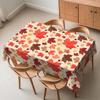 Fall Tablecloth Vintage Maple Leaf Rectangle Autumn Harvest Wavy Edging Washable Table Cover for Thanksgiving Day Dining
