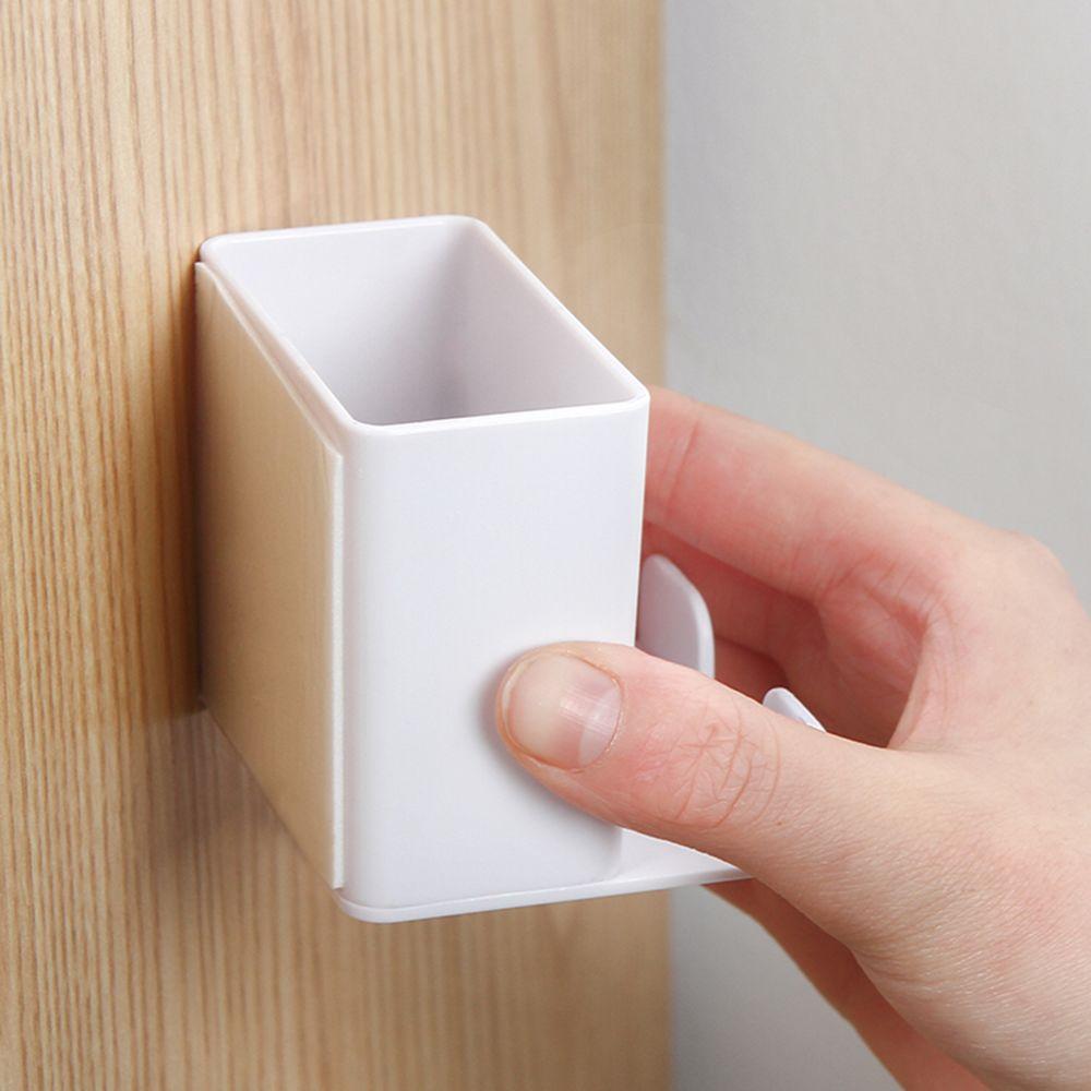 Rack Container Air Conditioner Storage Box Adhesive Hanger Remote Control Organizer Fixed On Wall
