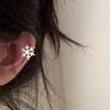 "Autumn Winter Snowflake Zircon Ear Clip: Elegant and Luxurious Ear Clip for a Festive, No-Piercing Required Look"