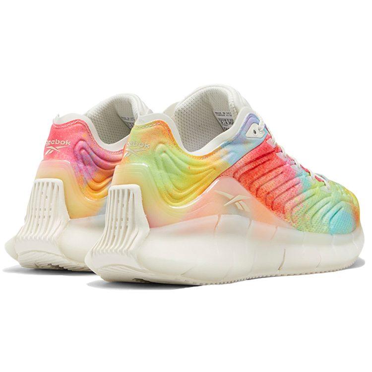 Reebok Кроссовки для бега Zig Kinetica с амортизацией, низкие, унисекс, Tie Dye FY1008